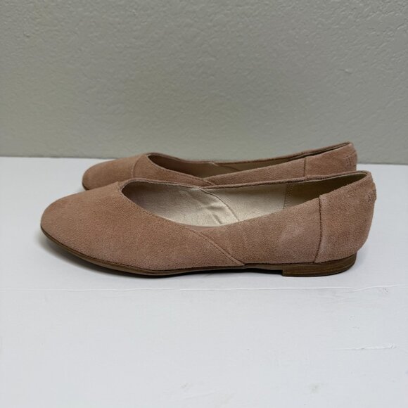 Toms Women's Pink Suede Jutti Neat Slip-On Almond Toe Ballet Flats Size 7.5W - Picture 6 of 11